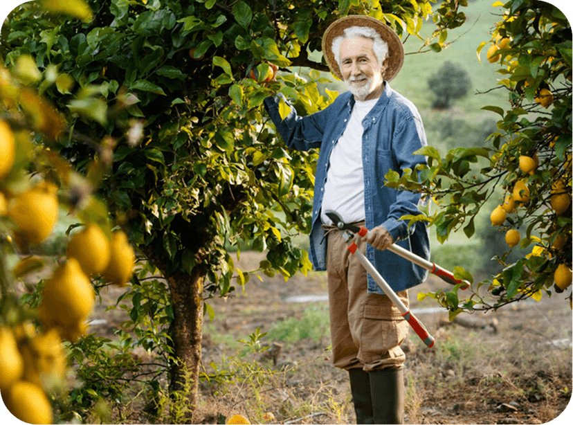 A farmer is a person who works in agriculture.