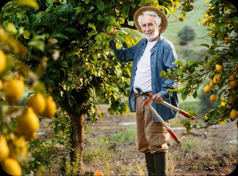 A farmer is a person who works in agriculture.